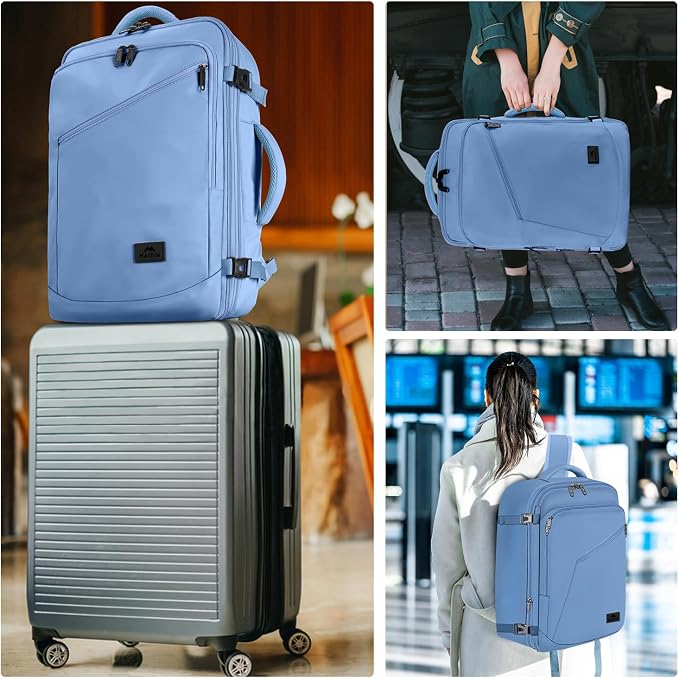 MATEIN Cute Backpack for Women, Expandable Carry on Backpack for Travelling | 45L Rucksack for Traveler Nurses Teacher, Fits Overhead Bin, Water Resistant, Lightweight, Gifts for Business Outdoor Sports - Image 7