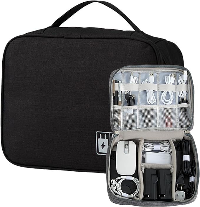 Organizer Case Small Electronic Devices USB Charger Accessories Mouse Phone Cable SD Power Bank Earphone by AYANICA