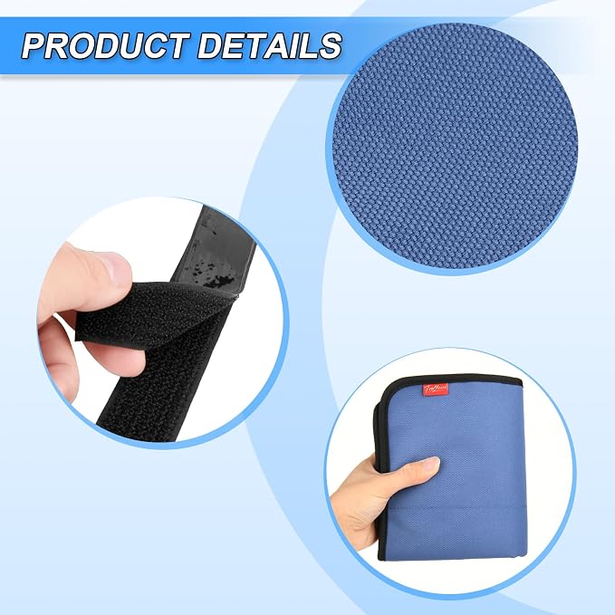 Airplane Seat Back Organizer & Storage, Airplane Tray Table Cover for Personal Items, Airline Seat Hanging Pockets Media Pouch,Reusable Travel Essentials,Fits Tablets,Cell Phone,Water Bottle (Blue) - Image 4