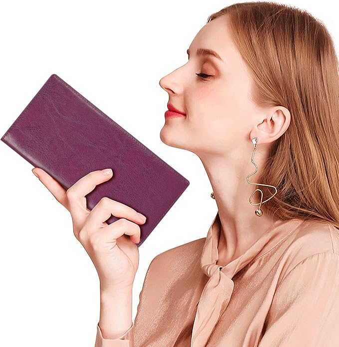Ultra Slim Thin Leather Women Wallet RFID Blocking Credit Card Holder Bifold Long Ladies Billfold - Image 8