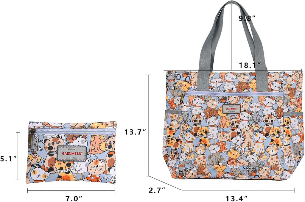 GAENMESN Women's Lightweight Waterproof Tote Bag Durable Designer Handbag with Zipper Travel Commute Everyday Use - Image 5