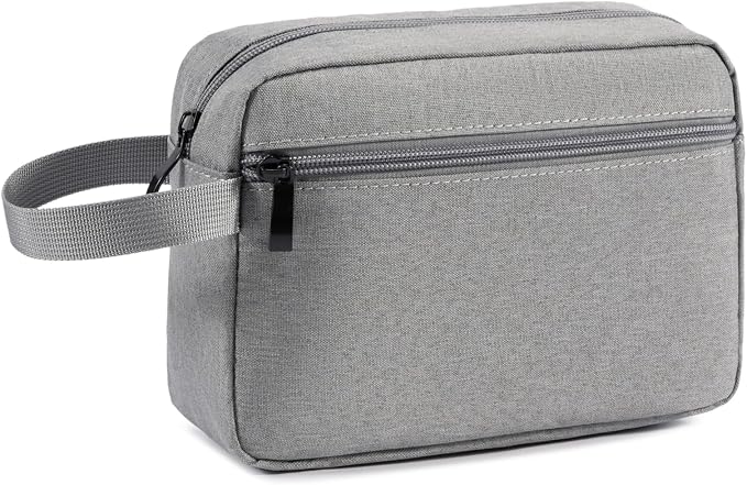 Travel Toiletry Bag for Men & Women, Hanging Cosmetic Organizer | Water-Resistant Fabric, Sturdy Handle, Lightweight Dopp Kit – Bathroom Toiletries, Makeup, Shaving, Grooming & Accessories by Unknown