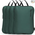 4 Pack Ultralight Compression Packing Cubes for Travel, Green | 100D Composite Nylon, Translucent Design, Water Repellent and Tear-resistant, Odor and Dust Protection, Compression Reliable by SOARSAIL