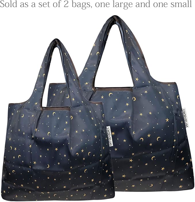allydrew Large Foldable Tote Nylon Reusable Grocery Bags - Image 4