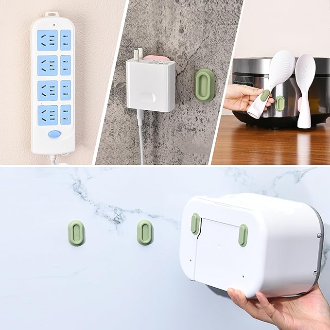 XYOFUN Magnetic Remote Control Holder Wall Mount - 4 Pcs Black | No Drill Self-Adhesive Organizer, For Air Conditioner & TV Remotes, Storage Caddy for Televisions Backside - Image 5