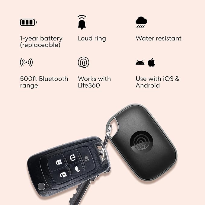 Life360 Tile Pro - Powerful Bluetooth Tracker, Key Finder and Item Locator for Keys Bags, and More. Both iOS and Android Compatible. Phone Finder. 2-Pack (Black/White) - Image 6
