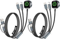 2Pack Travel Essentials for Apple Watch Charger,3 in 2 Charging Cable ﻿ | 4FT Multi Charging Cable Cord,Vacation Camping RV Essentials Portable Designed for iWatch &iPhone 17-11 by Autallgee