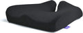 Cushion Lab Patented Pressure Relief Seat Cushion for Long Sitting Hours on Office & Home Chair - Extra-Dense Memory Foam for Soft Support. Car Pad for Hip, Tailbone, Coccyx, Sciatica - Black by CUSHIONLAB