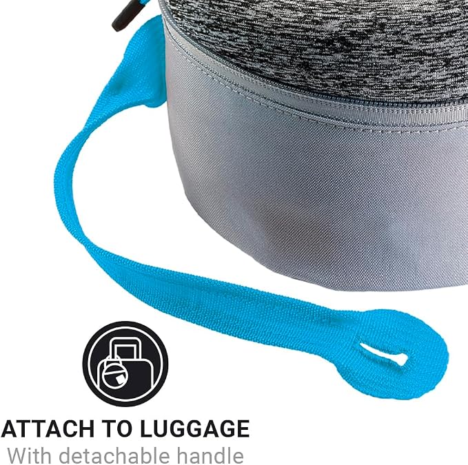 Universal Travel Pillow Packer, Compatible with Most U-Shaped Memory Foam Neck Pillows, Roll to Fit, Perfect for Airplane, Bus, Car, and Train Journey, Travel Essentials, Blue - Image 8