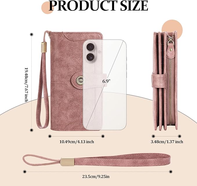 Wallets for Women Trifold Wristlet Wallets Large Capacity RFID Blocking Ladies Purse Credit Card Holder - Image 5