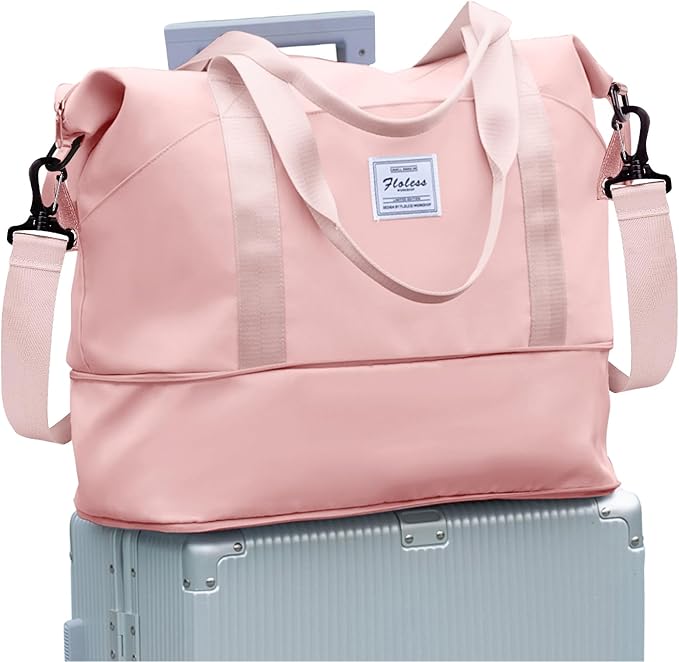 Travel Duffel Bag, Sports Tote Gym Bag, Shoulder Weekender Overnight Bag for Women by WONHOX
