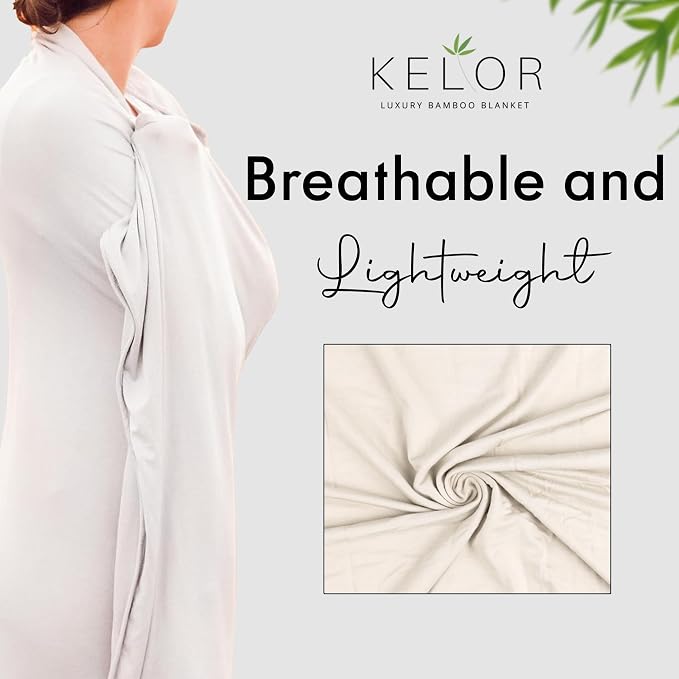 Luxury Cooling Travel Blanket - Stretchy, Lightweight Soft & Breathable Shawl Wraps for Women - Image 4