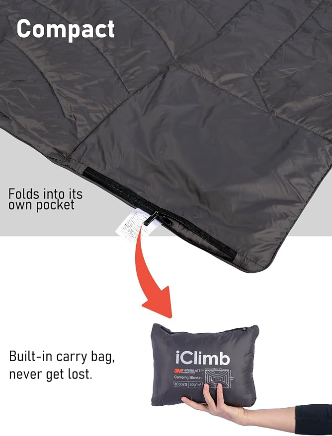 3M Thinsulate Insulation Warm Camping Blanket Ultralight Compact - Image 5