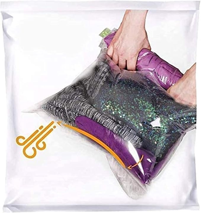 12 Space Saver Storage Bags for Clothes for Travel - Compression, no Vacuum Sacks - Luggage Accessories by The+Chestnut