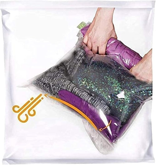12 Space Saver Storage Bags for Clothes for Travel - Compression, no Vacuum Sacks - Luggage Accessories by The+Chestnut
