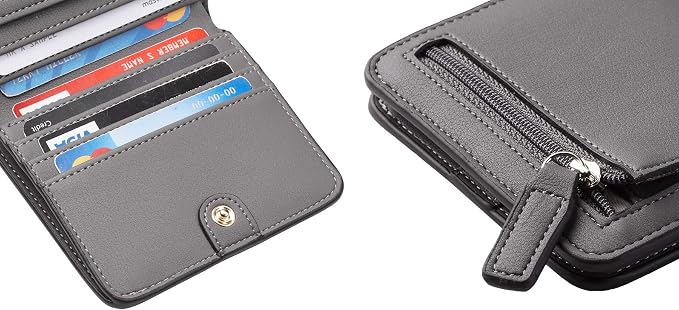 Toughergun Women’s Small Slim Leather Wallet with RFID Protection, Compact Bifold Mini Purse with Clear ID Window - Image 7