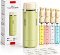 4 in 1 Travel Dispenser Bottles Shampoo Refillable Leak Proof TSA Compliant Size Containers Toiletries Toiletry with Pump Design Portable Organizer Conditioner Lotion Cream Vacation (Green) by Unknown