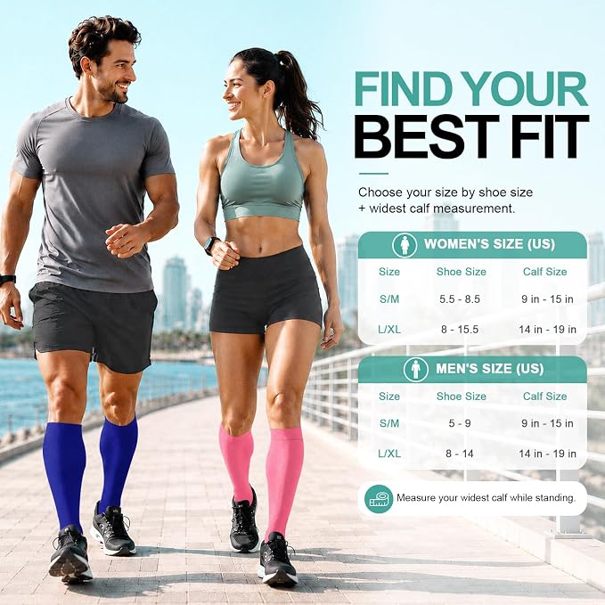3 Pack Medical Compression Sock-Compression Sock For Women and Men Circulation -Best for Running,Nursing,Athletic Sports - Image 6