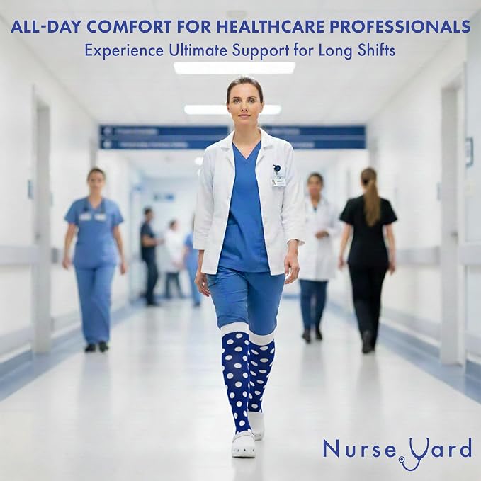 Compression Socks for Nurses - Women & Men - 20-30mmHg Graduated Compression, For Medical Staff, Athletes - 1 Pair - Image 6