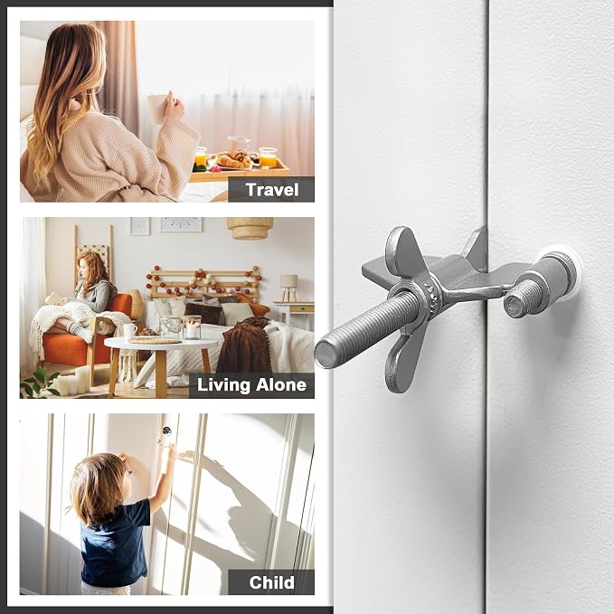 AceMining Portable Door Lock, Hotel Travel Door Lock Security for Home | Hotel Safety Device for Door Security, Portable Lock for Hotel Room, Apartment, College Dorm and Travel - Image 8