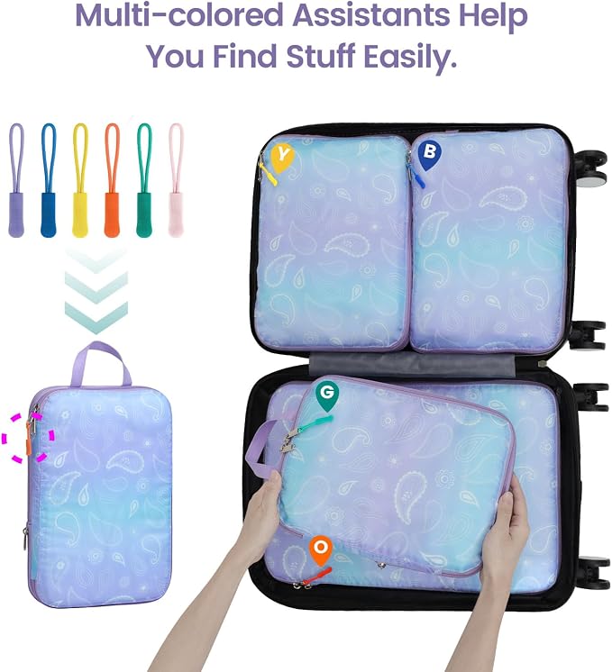 Cambond Compression Packing Cubes for Travel - Luggage Suitcase Organizer | Compression Zip Design for Space-saving, Expandable, Lightweight, Keep Clothes Sorted, Luggage Space Tidy, Carry on Pack Fast - Image 6