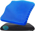 Gel Seat Cushion, Super Large Gel Cushion Chair Pads with Non-Slip Cover for Home Office Car Seat Wheelchair, Soft Breathable Honeycomb Seat Cushion for Relieve Hip Pain, As Seen On TV by Helishy