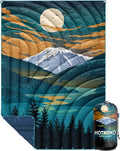 Puffy Camping Blanket,Large Camp Blanket Outdoor Camping Quilt Waterproof | Lightweight Printed Warm Packable Down Alternative Blanket for Camping,Traveling, Stadium, Hiking, Picnics by hotkoko