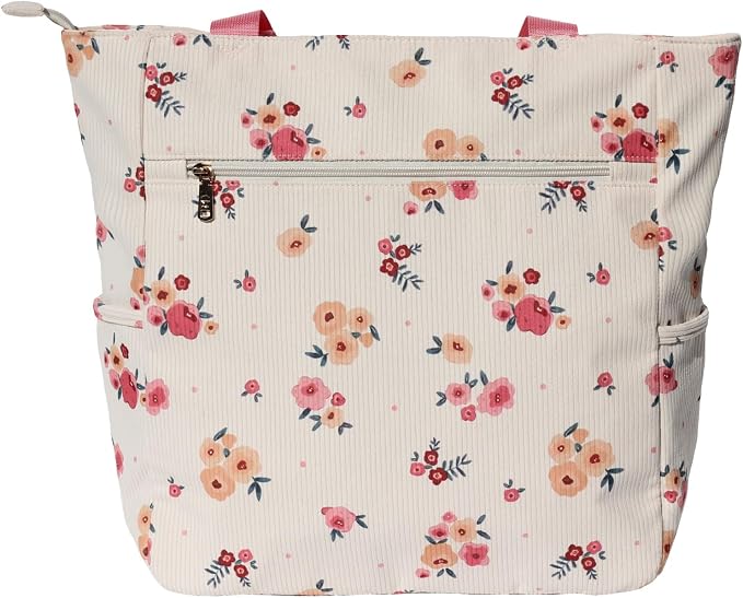 ESVAN Original Floral Water Resistant Large Tote Bag Shoulder Bag for Gym Beach Travel Daily Bags Upgraded - Image 6