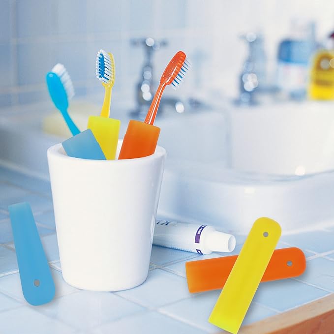 Cllayees 6 Pcs Travel Toothbrush Case Holder, Breathable Portable Toothbrush Container, Multiple Color Clear Toothbrush Holder for Home Trip Camping - Image 4