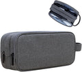 Teskyer Double Layer Cable Organizer Bag, Travel Tech Pouch, Dark Grey | Elastic Bands Organization, Water Resistant Fabric, Multiple Compartments, Padded Protection, Travel and Office Use by TESKYER