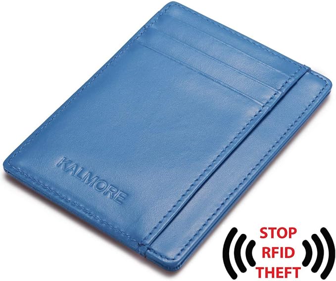 KALMORE Genuine Leather Front Pocket Slim Wallet Credit Card Holder with ID Window - Image 3