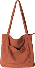 WantGor Women Corduroy Tote Bag, Large Shoulder Hobo Bags Casual Handbags | Big Capacity Shopping Work Bag by WantGor