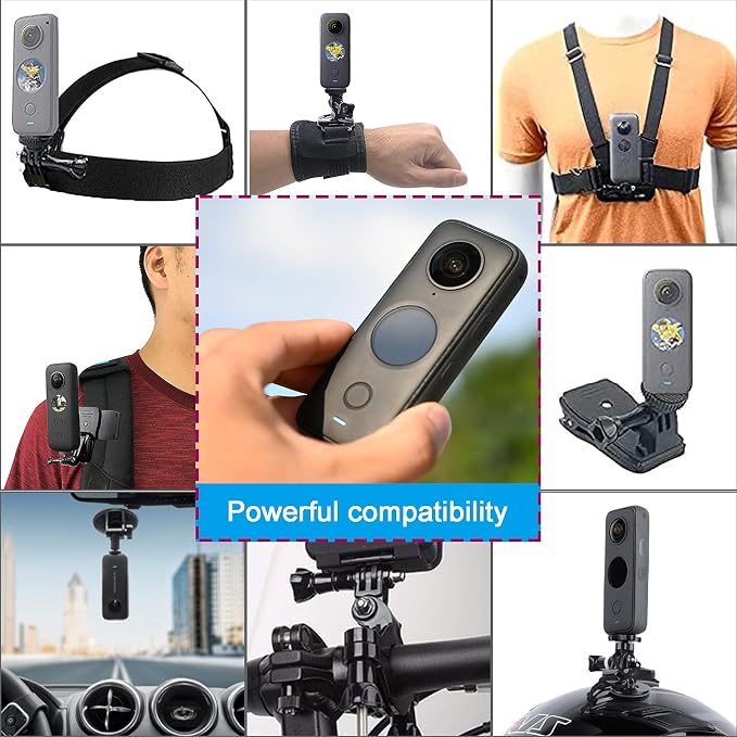 44 in 1 Action Camera Accessory Combo Kit -Compatible with Insta360 One X4,X3,X2，One R, X，for Gopro Here 10,11 - Image 6