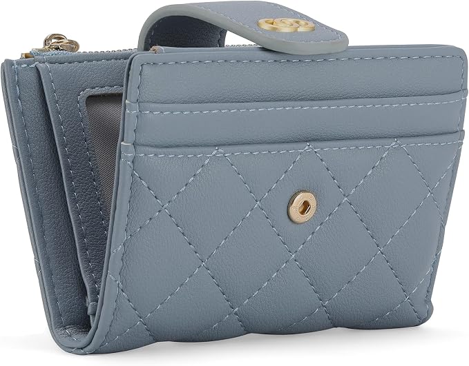 GAEKEAO Small Wallet for Women Slim Bifold Leather Credit Card Holder Wallets Zipper Pocket Coin Purse with ID Window - Image 7