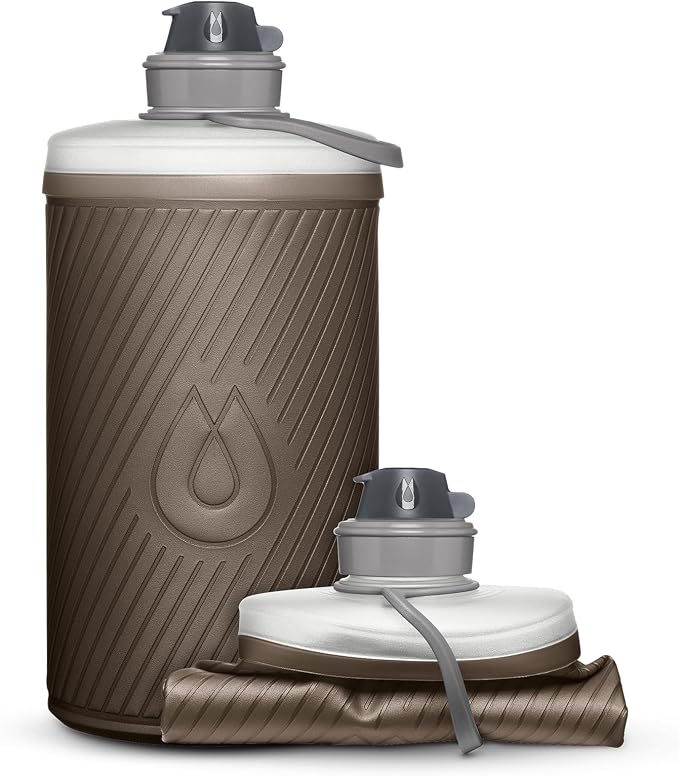 HydraPak Flux - Collapsible Backpacking Water Bottle (750ml, 1L, 1.5L) - BPA Free, Ultra Light, Spill-Proof Twist Cap by Hydrapak