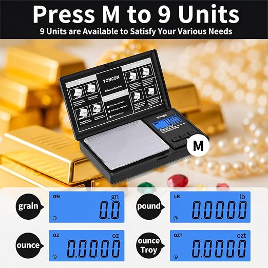 Gram Scale- 500g Ultra-Precise Digital Scale .01 Gram Accuracy for Jewelry, Diamonds, Gold & Silver, Portable Pocket Scale with LCD Display, Tare Function - Perfect for Jewelers & Collectors - Image 5