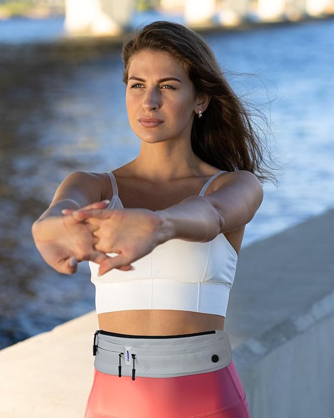 WATERFLY Running Belt Fanny Pack:Phone Holder Belt for Men Women | Lightweight, Soft and breathable fabric,SBS zipper, adjustable waist belt, Zero bounce, Suitable for running workout Fitness - Image 6