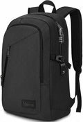 Mancro Business Travel Laptop Backpack, Anti Theft Slim Laptop Bag for Men | Water Resistant Work Backpack with Lock, Tech Computer Bag with Laptop Compartment Fits 15.6 Inch Laptop for Travel, Black by Mancro