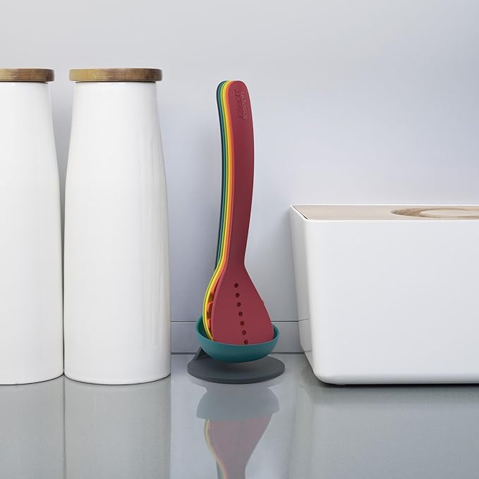Joseph Joseph Nest Utensils Compact Stacking Kitchen Tool Set with Magnetic Storage Stand Nylon, 5-piece, Multicolored - Image 5