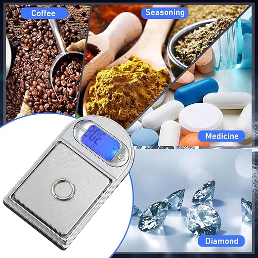 IMIKEYA Mini Digital Pocket Scale 200/0.01 Gram Jewelry Scale in Lighter Shape Battery Powered Stainless Steel with LCD Display for Coins Medicine Collections Portable Home Use - Image 7