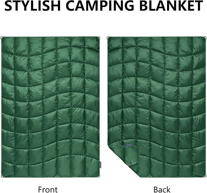 Camping Blanket, Puffy Blanket Lightweight Windproof Water Resistant for Outdoors,Hiking, Backpacking,Beach,Car,Picnic,Stadium - Image 2