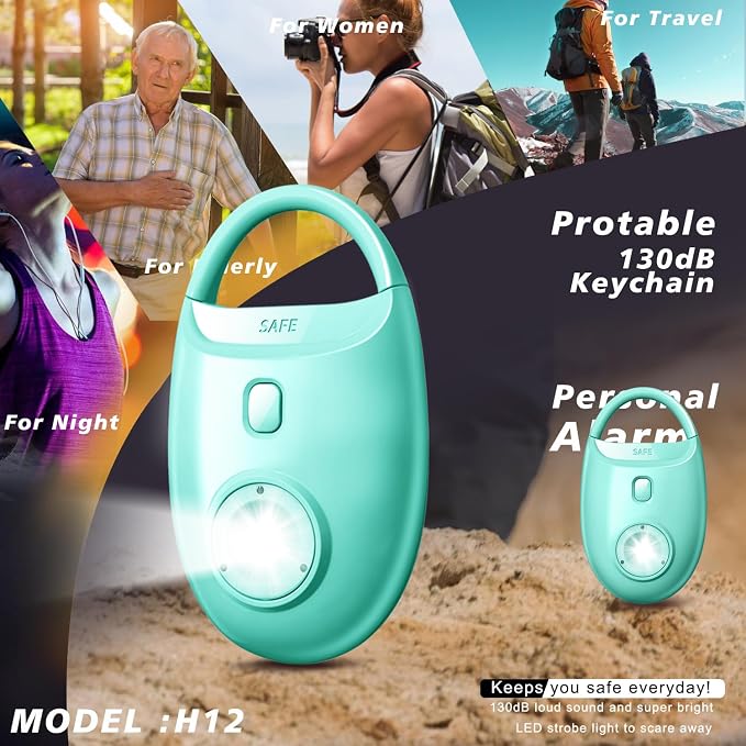 Safe Sound Personal Alarm, 130DB Personal Security Keychain with LED Strobe Light, Emergency Safety Device for Women, Men, Children, Students - Image 5