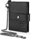 bill heart Chain Wallets for Men, RFID Blocking Genuine Leather Wallets with Anti-Theft Chain by bill+heart