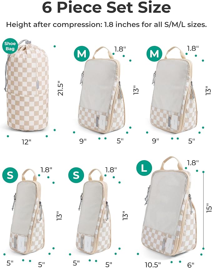 BAGSMART Compression Packing Cubes for Travel Essentials | 14 Set /6 Set /4 Set/2 Set, Lightweight, Durable - Image 4