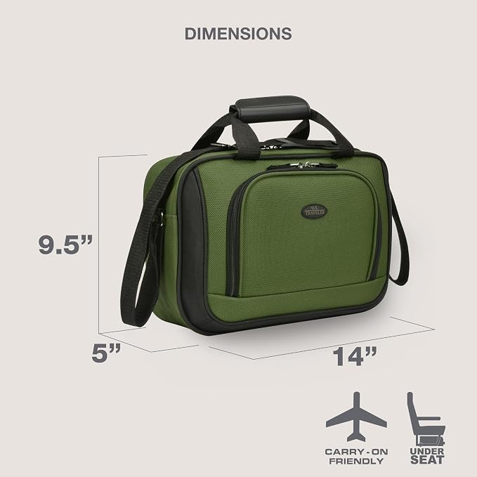 U.S. Traveler Rio 14" Travel Tote Bag, Lightweight 1200D Carry-On Bag for Women & Men - Image 3
