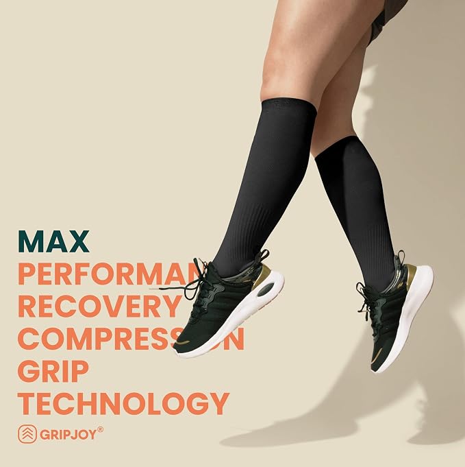 Compression Socks with Grips, 15-20mmHg, Support & Stability for Circulation, Travel, Pregnancy, Nurses - Image 5