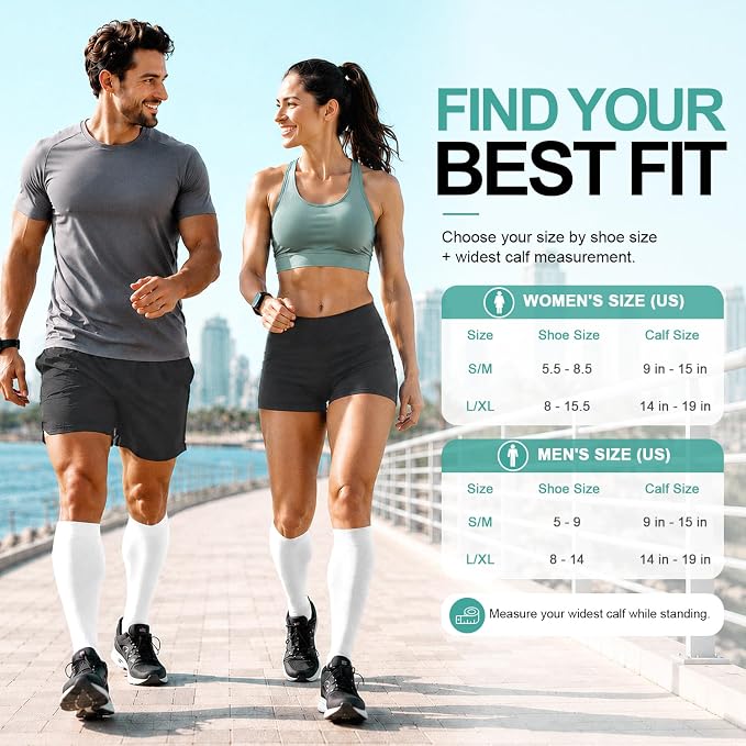 3 Pack Medical Compression Sock-Compression Sock For Women and Men Circulation -Best for Running,Nursing,Athletic Sports - Image 6