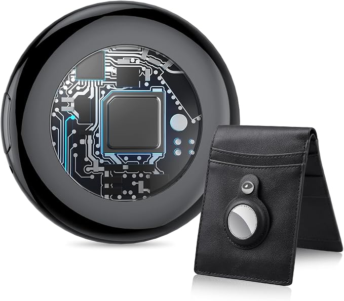 Air Tracker Tag-1 Pack (iOS Only), Smart Key Finder for Bag, Luggage | [MFi Certified] Wireless Bluetooth Tracker Tag for Apple Find My, Replaceable Battery, 100dB Sound, IP67 Waterproof, Black by Tukio