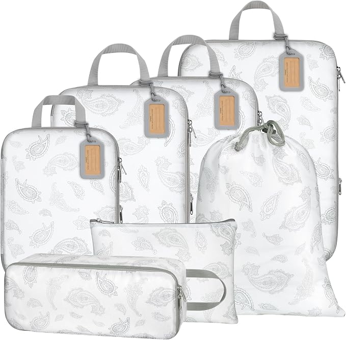 Cambond Compression Packing Cubes for Travel - Luggage Suitcase Organizer | Compression Zip Design for Space-saving, Expandable, Lightweight, Keep Clothes Sorted, Luggage Space Tidy, Carry on Pack Fast by Cambond