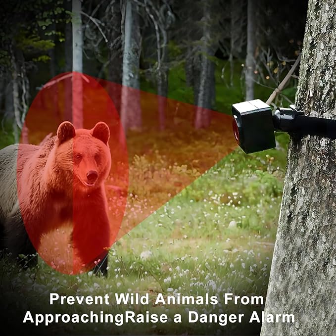 Perimeter Trip Alarm-Portable Camping Motion Sensor-1 Receiver+4 Sensors | Outdoor Wireless Motion Sensor&Detector-Personal Security for Wildlife&Stranger Alert(Camping,Hiking,Hunting,Fishing) - Image 3